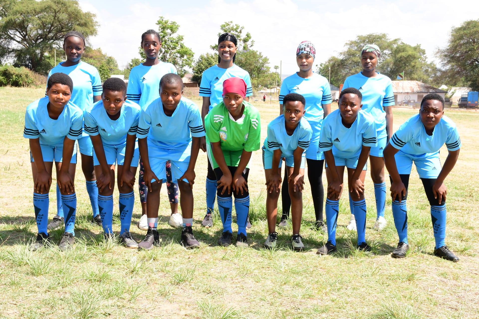 Girls playing football through the Mpira Fursa program